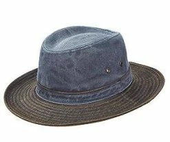 Dorfman Pacific DPC MC344 Navy Pigment Dyed Twill Safari Hat