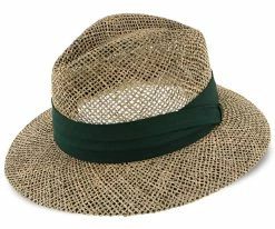 Portland - Dorfman Pacific 100% Seagrass Straw Fedora Hat Men