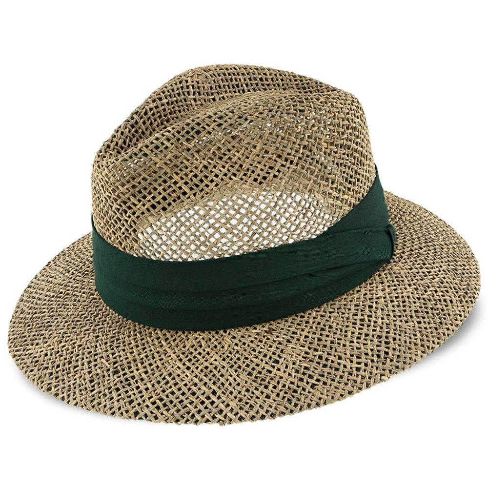 New ✔️ Portland - Dorfman Pacific 100% Seagrass Straw Fedora Hat Men ❤️ 1 Portland - Dorfman Pacific 100% Seagrass Straw Fedora Hat Men