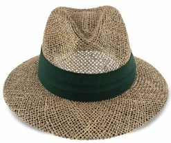 New ✔️ Portland - Dorfman Pacific 100% Seagrass Straw Fedora Hat Men ❤️ 32 Portland - Dorfman Pacific 100% Seagrass Straw Fedora Hat Men
