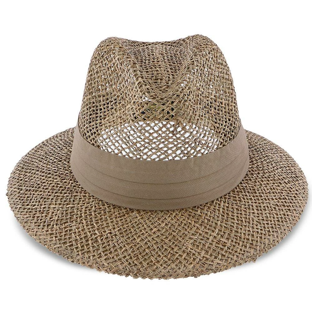 New ✔️ Portland - Dorfman Pacific 100% Seagrass Straw Fedora Hat Men ❤️ 6 Portland - Dorfman Pacific 100% Seagrass Straw Fedora Hat Men