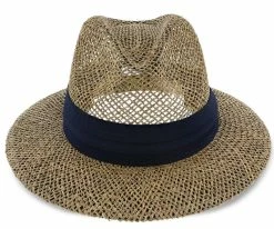 New ✔️ Portland - Dorfman Pacific 100% Seagrass Straw Fedora Hat Men ❤️ 34 Portland - Dorfman Pacific 100% Seagrass Straw Fedora Hat Men