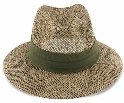 New ✔️ Portland - Dorfman Pacific 100% Seagrass Straw Fedora Hat Men ❤️ 35 Portland - Dorfman Pacific 100% Seagrass Straw Fedora Hat Men