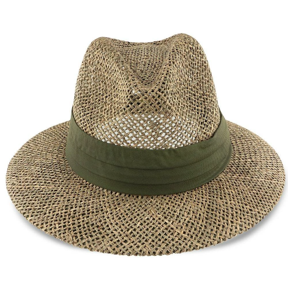 New ✔️ Portland - Dorfman Pacific 100% Seagrass Straw Fedora Hat Men ❤️ 8 Portland - Dorfman Pacific 100% Seagrass Straw Fedora Hat Men