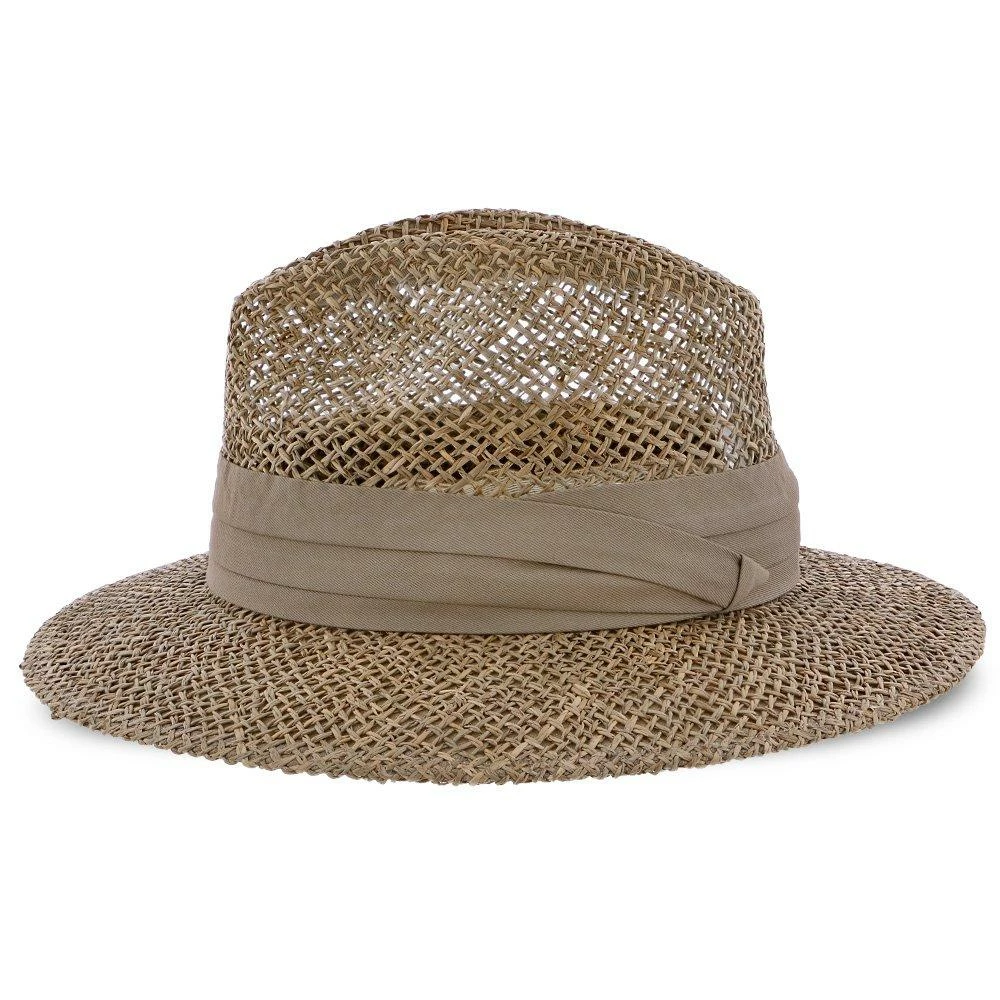 New ✔️ Portland - Dorfman Pacific 100% Seagrass Straw Fedora Hat Men ❤️ 10 Portland - Dorfman Pacific 100% Seagrass Straw Fedora Hat Men