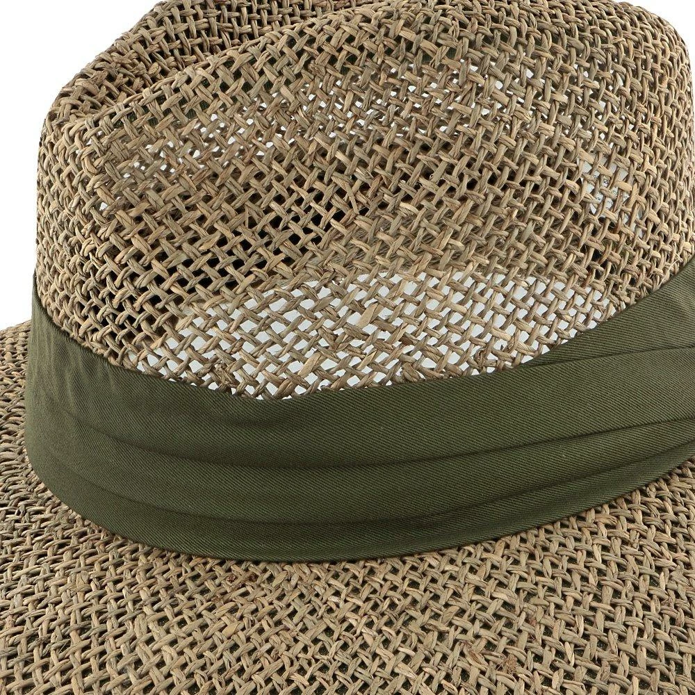 New ✔️ Portland - Dorfman Pacific 100% Seagrass Straw Fedora Hat Men ❤️ 20 Portland - Dorfman Pacific 100% Seagrass Straw Fedora Hat Men