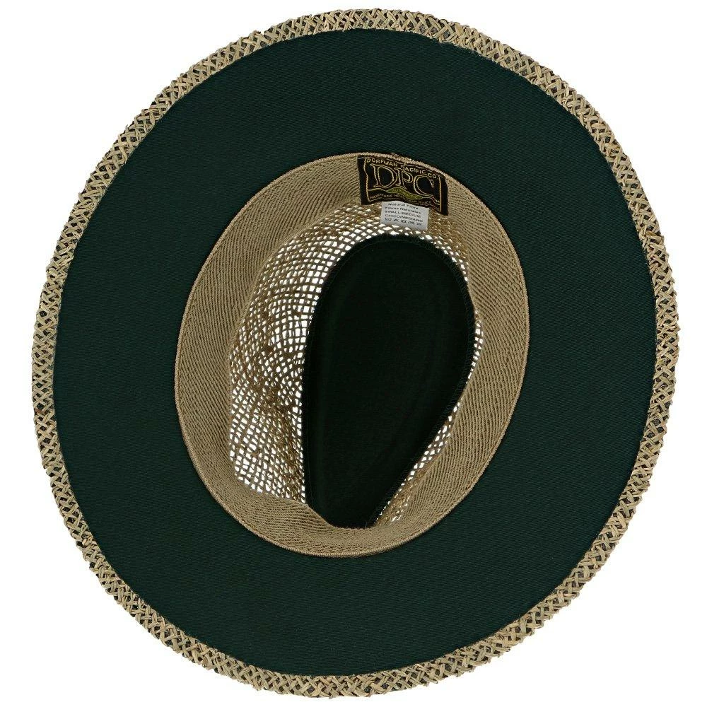 New ✔️ Portland - Dorfman Pacific 100% Seagrass Straw Fedora Hat Men ❤️ 25 Portland - Dorfman Pacific 100% Seagrass Straw Fedora Hat Men