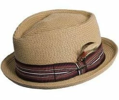 Men Bookie - Scala MS164 Paper Braid Stingy Brim Fedora Hat