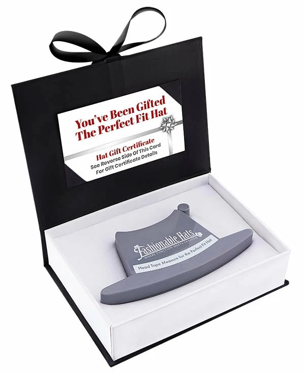 New โจ Fashionable Hats Hat Sizer With Gift Card & Gift Box Men ๐ 2 Fashionable Hats Hat Sizer With Gift Card & Gift Box Men