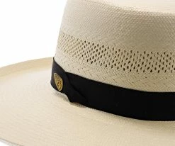 San Juan - Dobbs Vented Shantung Straw Fedora Hat