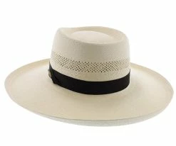 San Juan - Dobbs Vented Shantung Straw Fedora Hat