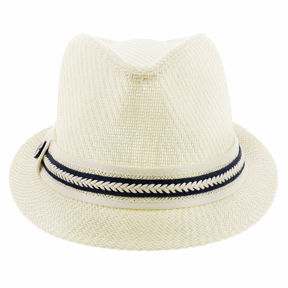 Brand new ๐ Starboard - Tropical Trends LS208 Paper Braid Straw Fedora Hat W/ Anchor Button Hat Pin Men โค๏ธ 8 Starboard - Tropical Trends LS208 Paper Braid Straw Fedora Hat W/ Anchor Button Hat Pin Men