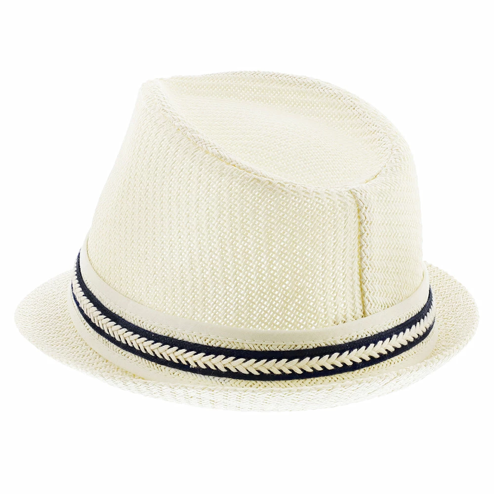 Brand new ๐ Starboard - Tropical Trends LS208 Paper Braid Straw Fedora Hat W/ Anchor Button Hat Pin Men โค๏ธ 10 Starboard - Tropical Trends LS208 Paper Braid Straw Fedora Hat W/ Anchor Button Hat Pin Men