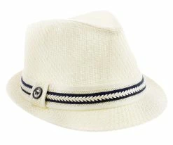 Brand new ๐ Starboard - Tropical Trends LS208 Paper Braid Straw Fedora Hat W/ Anchor Button Hat Pin Men โค๏ธ 46 Starboard - Tropical Trends LS208 Paper Braid Straw Fedora Hat W/ Anchor Button Hat Pin Men