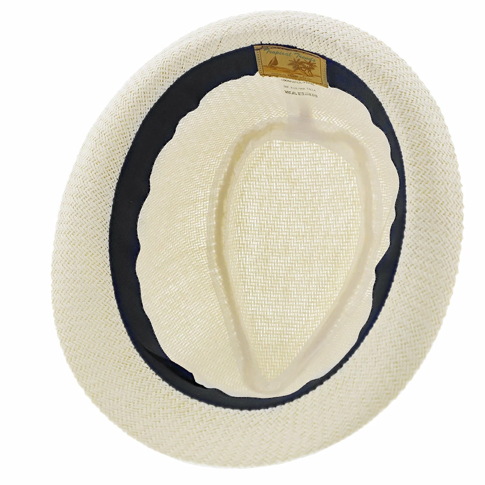 Brand new ๐ Starboard - Tropical Trends LS208 Paper Braid Straw Fedora Hat W/ Anchor Button Hat Pin Men โค๏ธ 14 Starboard - Tropical Trends LS208 Paper Braid Straw Fedora Hat W/ Anchor Button Hat Pin Men