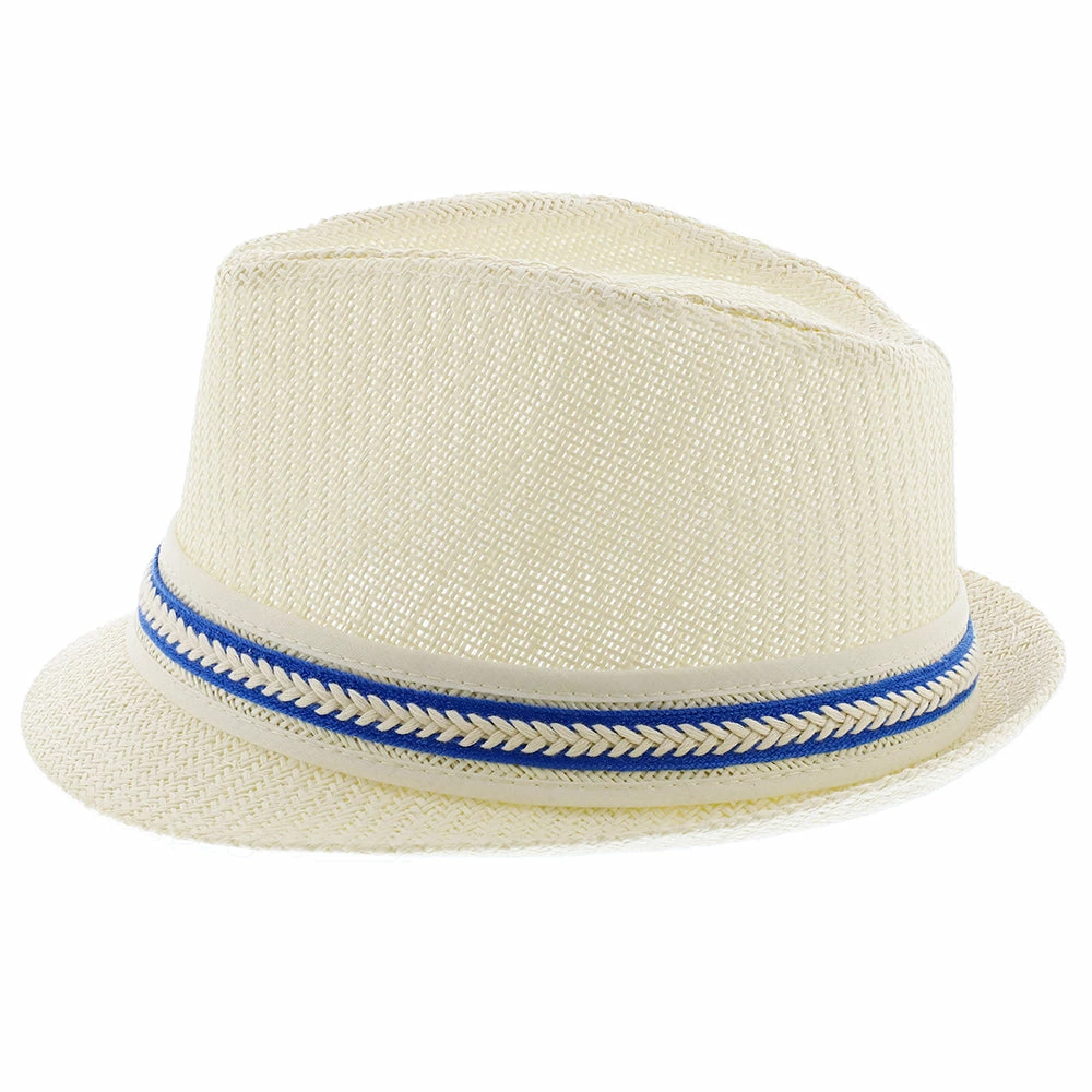 Brand new ๐ Starboard - Tropical Trends LS208 Paper Braid Straw Fedora Hat W/ Anchor Button Hat Pin Men โค๏ธ 17 Starboard - Tropical Trends LS208 Paper Braid Straw Fedora Hat W/ Anchor Button Hat Pin Men