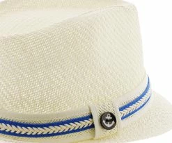 Brand new ๐ Starboard - Tropical Trends LS208 Paper Braid Straw Fedora Hat W/ Anchor Button Hat Pin Men โค๏ธ 61 Starboard - Tropical Trends LS208 Paper Braid Straw Fedora Hat W/ Anchor Button Hat Pin Men