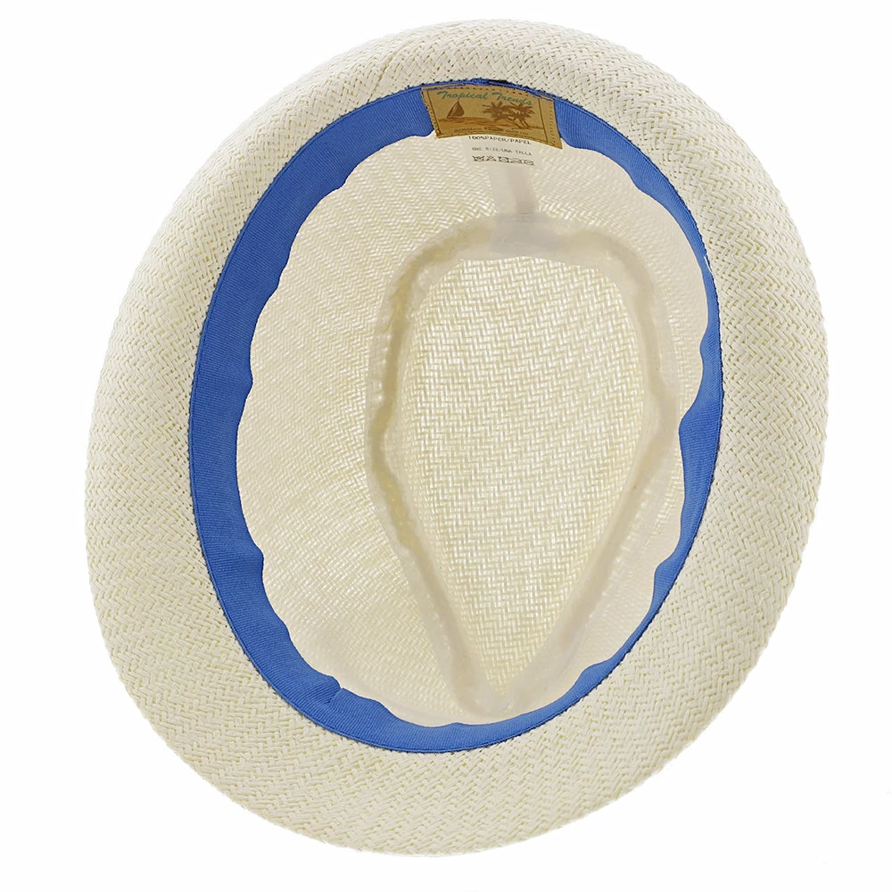 Brand new ๐ Starboard - Tropical Trends LS208 Paper Braid Straw Fedora Hat W/ Anchor Button Hat Pin Men โค๏ธ 23 Starboard - Tropical Trends LS208 Paper Braid Straw Fedora Hat W/ Anchor Button Hat Pin Men
