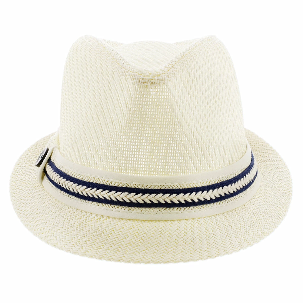 Brand new ๐ Starboard - Tropical Trends LS208 Paper Braid Straw Fedora Hat W/ Anchor Button Hat Pin Men โค๏ธ 29 Starboard - Tropical Trends LS208 Paper Braid Straw Fedora Hat W/ Anchor Button Hat Pin Men