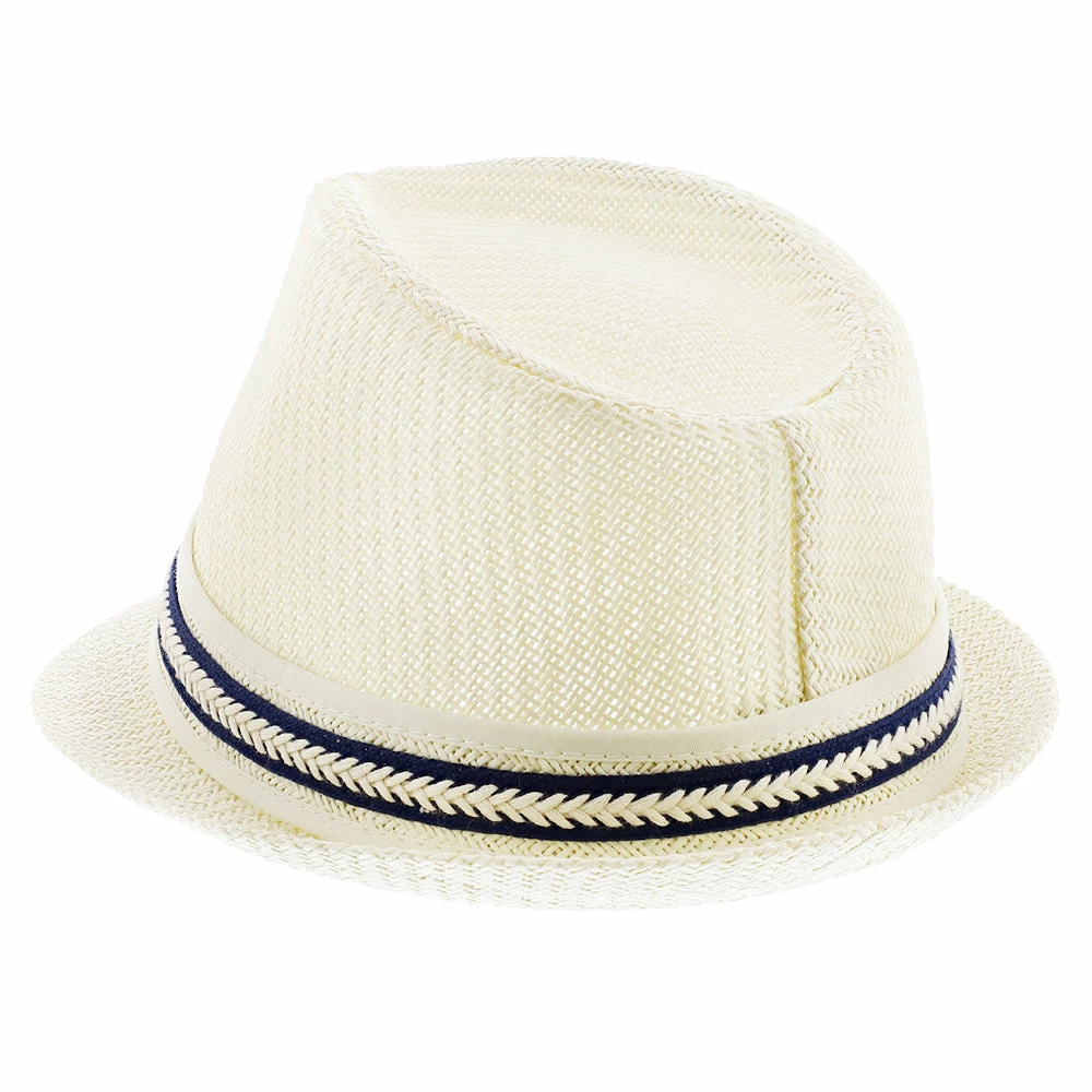 Brand new ๐ Starboard - Tropical Trends LS208 Paper Braid Straw Fedora Hat W/ Anchor Button Hat Pin Men โค๏ธ 24 Starboard - Tropical Trends LS208 Paper Braid Straw Fedora Hat W/ Anchor Button Hat Pin Men