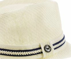 Brand new ๐ Starboard - Tropical Trends LS208 Paper Braid Straw Fedora Hat W/ Anchor Button Hat Pin Men โค๏ธ 71 Starboard - Tropical Trends LS208 Paper Braid Straw Fedora Hat W/ Anchor Button Hat Pin Men