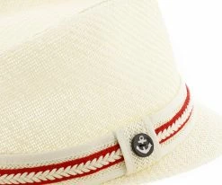 Brand new ๐ Starboard - Tropical Trends LS208 Paper Braid Straw Fedora Hat W/ Anchor Button Hat Pin Men โค๏ธ 77 Starboard - Tropical Trends LS208 Paper Braid Straw Fedora Hat W/ Anchor Button Hat Pin Men