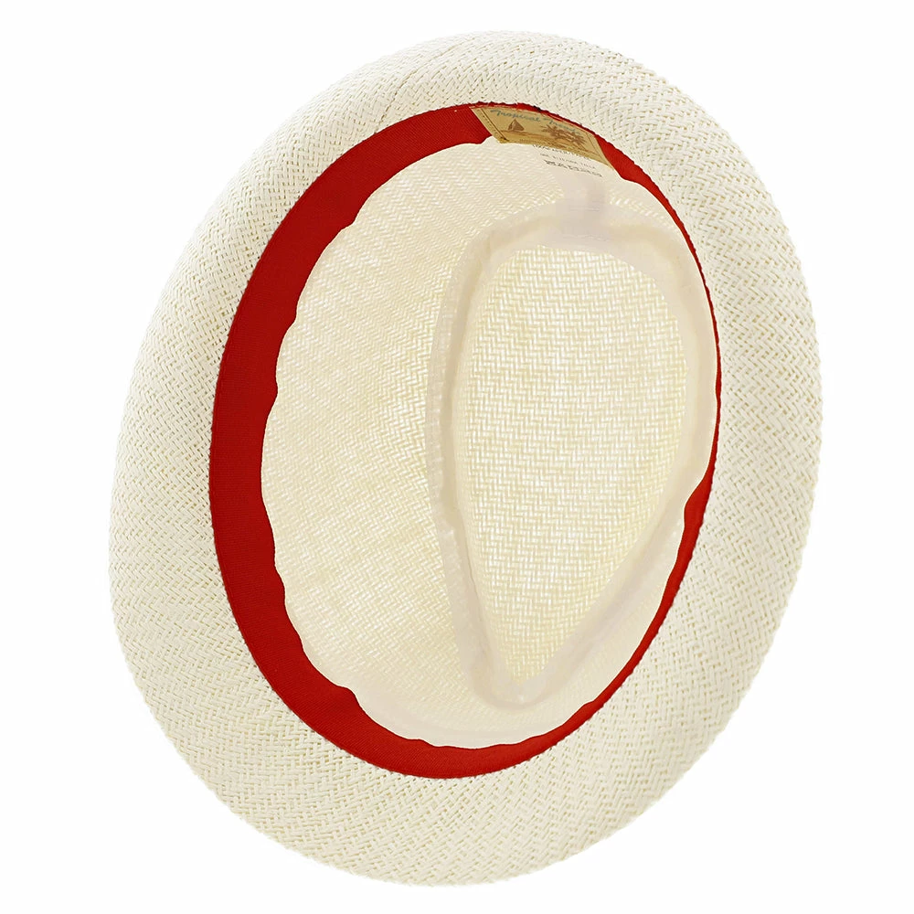 Brand new ๐ Starboard - Tropical Trends LS208 Paper Braid Straw Fedora Hat W/ Anchor Button Hat Pin Men โค๏ธ 40 Starboard - Tropical Trends LS208 Paper Braid Straw Fedora Hat W/ Anchor Button Hat Pin Men