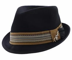 Stage - Santana Guitar Pin Wool Felt Fedora Hat