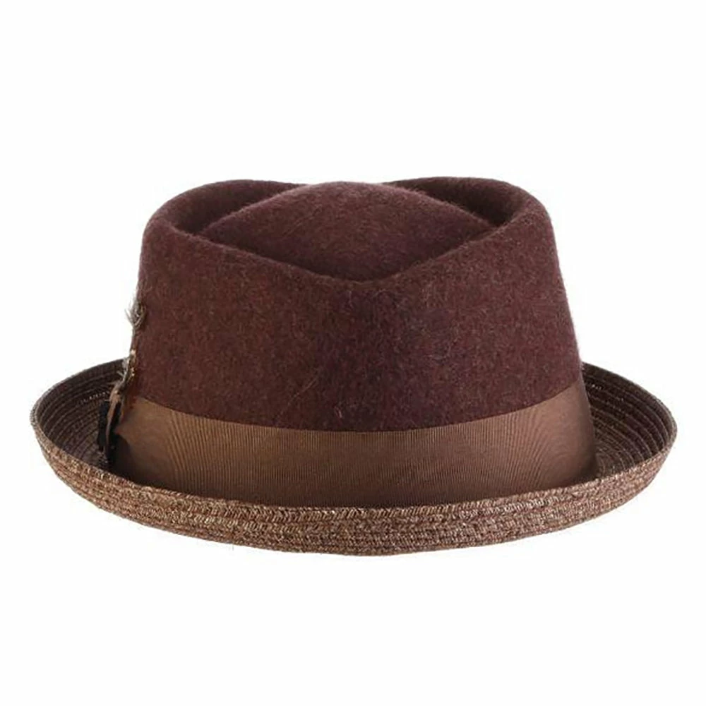 Cheap π₯ Century - Stacy Adams Wool Felt Fedora Hat With Paper Braid Brim βοΈ 3 Century - Stacy Adams Wool Felt Fedora Hat With Paper Braid Brim