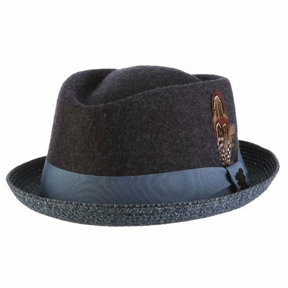Cheap π₯ Century - Stacy Adams Wool Felt Fedora Hat With Paper Braid Brim βοΈ 10 Century - Stacy Adams Wool Felt Fedora Hat With Paper Braid Brim