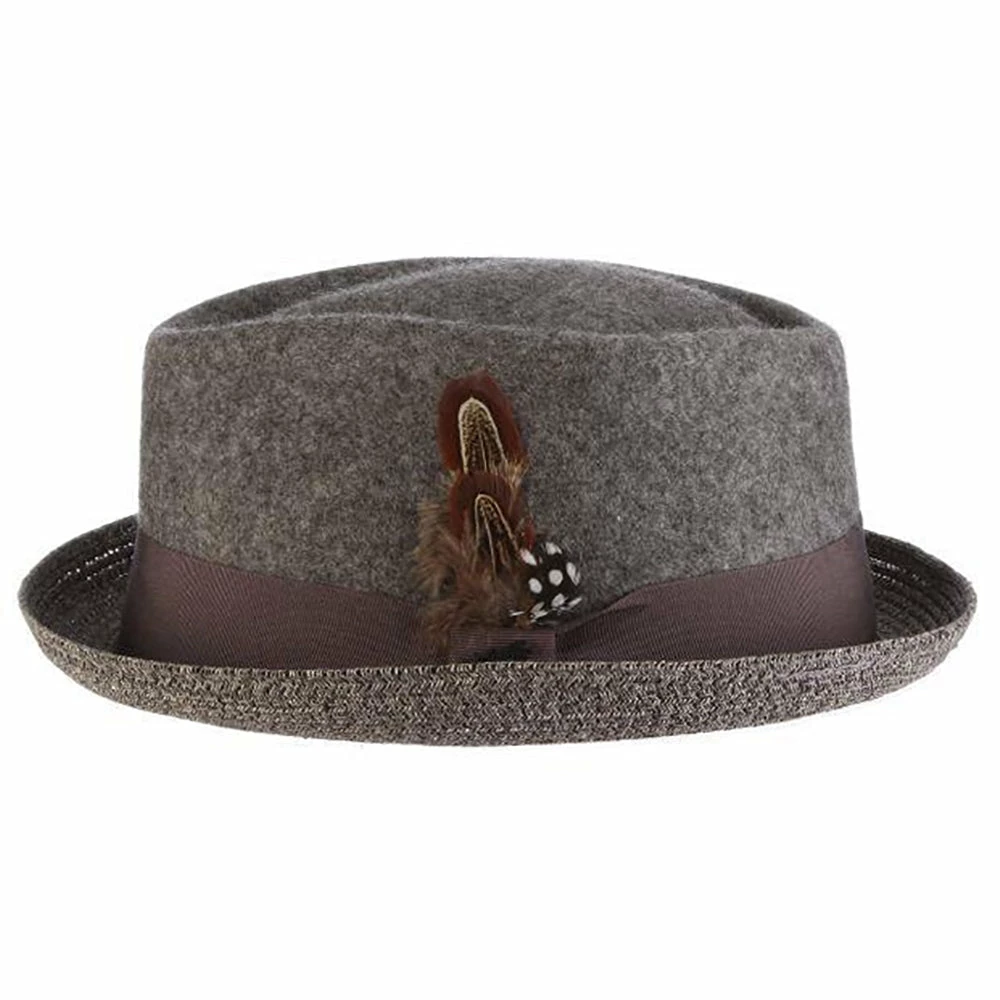 Cheap π₯ Century - Stacy Adams Wool Felt Fedora Hat With Paper Braid Brim βοΈ 8 Century - Stacy Adams Wool Felt Fedora Hat With Paper Braid Brim