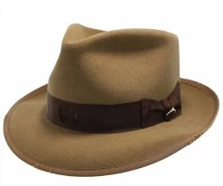 Whippet Distressed - Stetson Fur Felt Fedora Hat Men