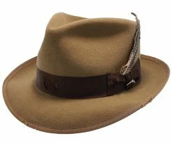 Whippet Distressed - Stetson Fur Felt Fedora Hat Men