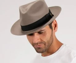 Bogie - Stetson Fur Felt Fedora Hat Men