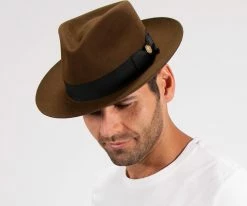 Bogie - Stetson Fur Felt Fedora Hat Men