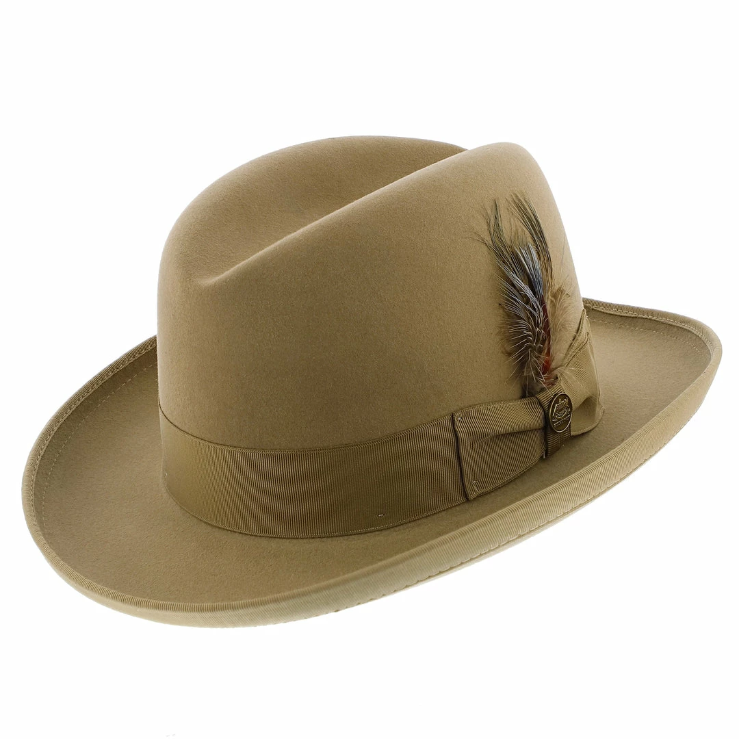 Deals ๐งจ Men Homburg - Stetson Fur Felt Homburg Hat - TFHOMBB ๐ 10 Men Homburg - Stetson Fur Felt Homburg Hat - TFHOMBB