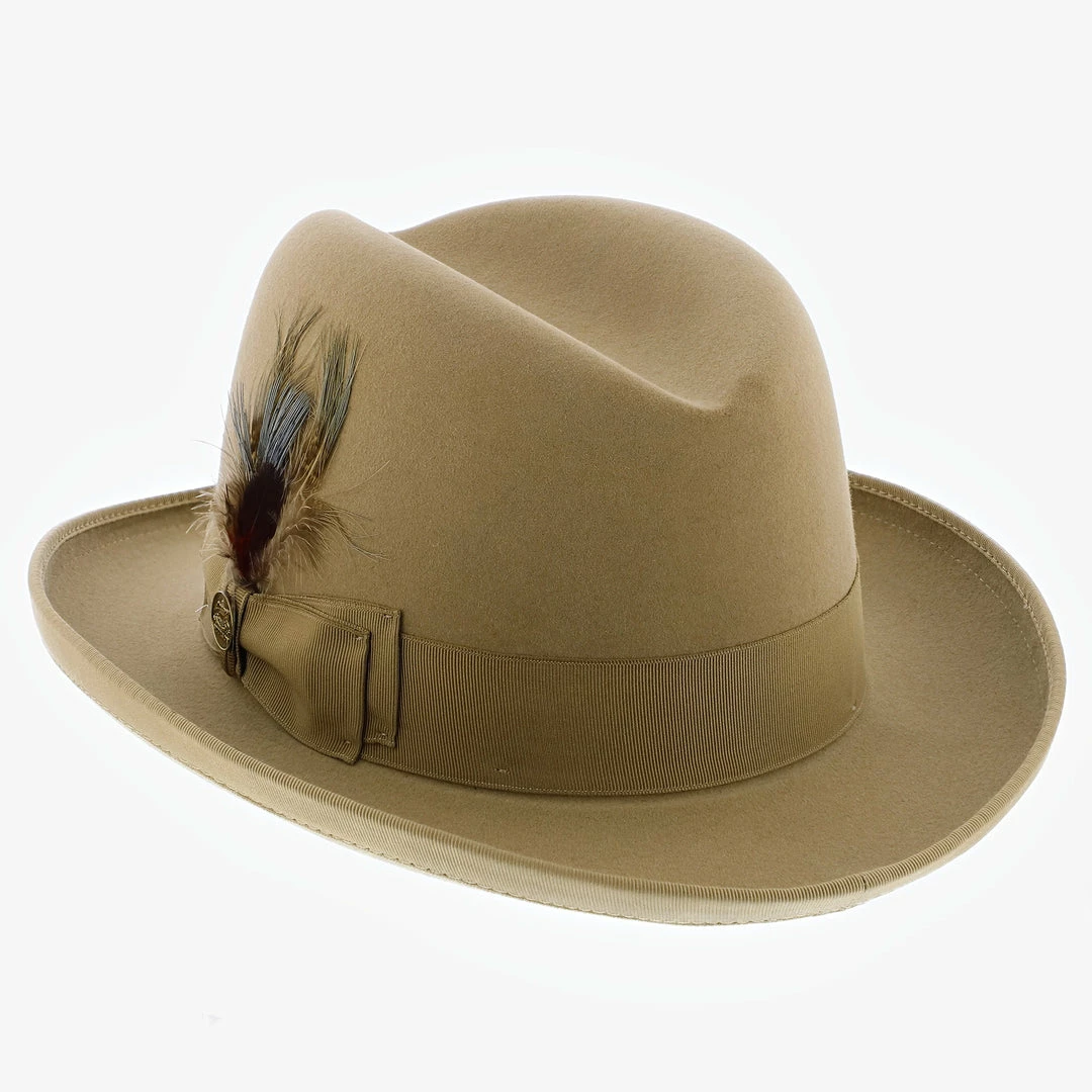 Deals ๐งจ Men Homburg - Stetson Fur Felt Homburg Hat - TFHOMBB ๐ 11 Men Homburg - Stetson Fur Felt Homburg Hat - TFHOMBB