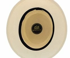 Hot Sale ๐ฏ Santa Monica - Stetson Natural Wide Brim Shantung Straw Fedora Hat โค๏ธ 31 Santa Monica - Stetson Natural Wide Brim Shantung Straw Fedora Hat