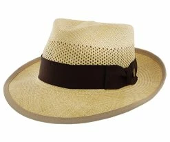 Whippet - Stetson Natural Straw Grade 8 Panama Fedora Hat