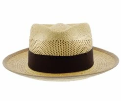 Whippet - Stetson Natural Straw Grade 8 Panama Fedora Hat