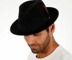 Men Stetson Frederick Wool Felt Fedora Hat - TWFRDK