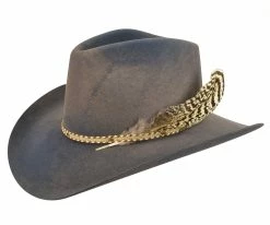 Men Lucius - Bailey Slate Outback Wool Hat