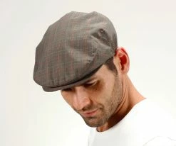Men The Fairway - Walrus Hats Brown/Red Plaid Polyester Ivy Cap