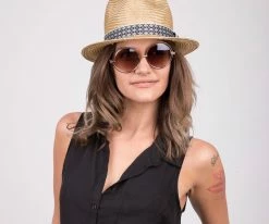 Men Midnight Luxe - Walrus Hats Sisal Straw Fedora Hat W/ Band