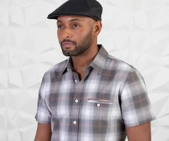 Walrus Hats Luxe Check Duckbill Flat Cap Men