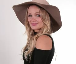 Men Sundial - Walrus Hats Grey Wool Felt Wide Brim Crushable Hat - H7011