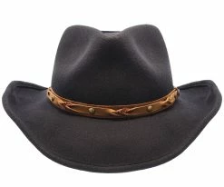 Men Shetland - Walrus Hats Dark Brown Wool Felt Cowboy Hat - H7013