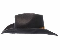 Men Shetland - Walrus Hats Dark Brown Wool Felt Cowboy Hat - H7013
