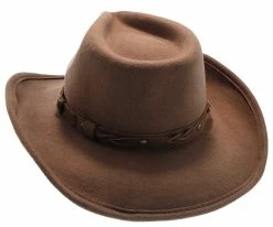 Men Shetland - Walrus Hats Dark Brown Wool Felt Cowboy Hat - H7013