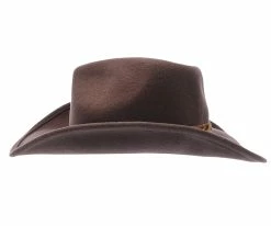 Men Shetland - Walrus Hats Dark Brown Wool Felt Cowboy Hat - H7013